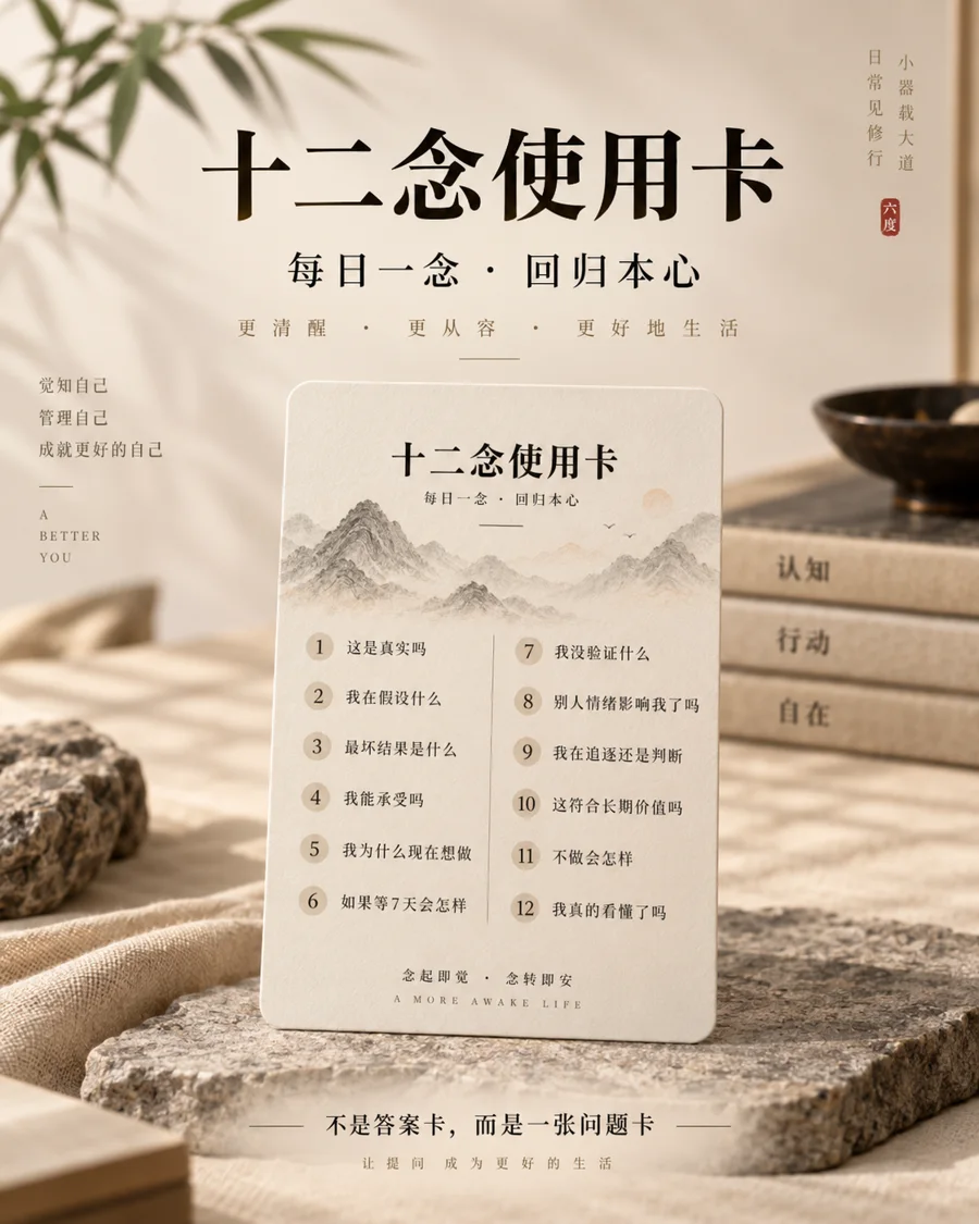 十二念使用卡原公众号概念设计图